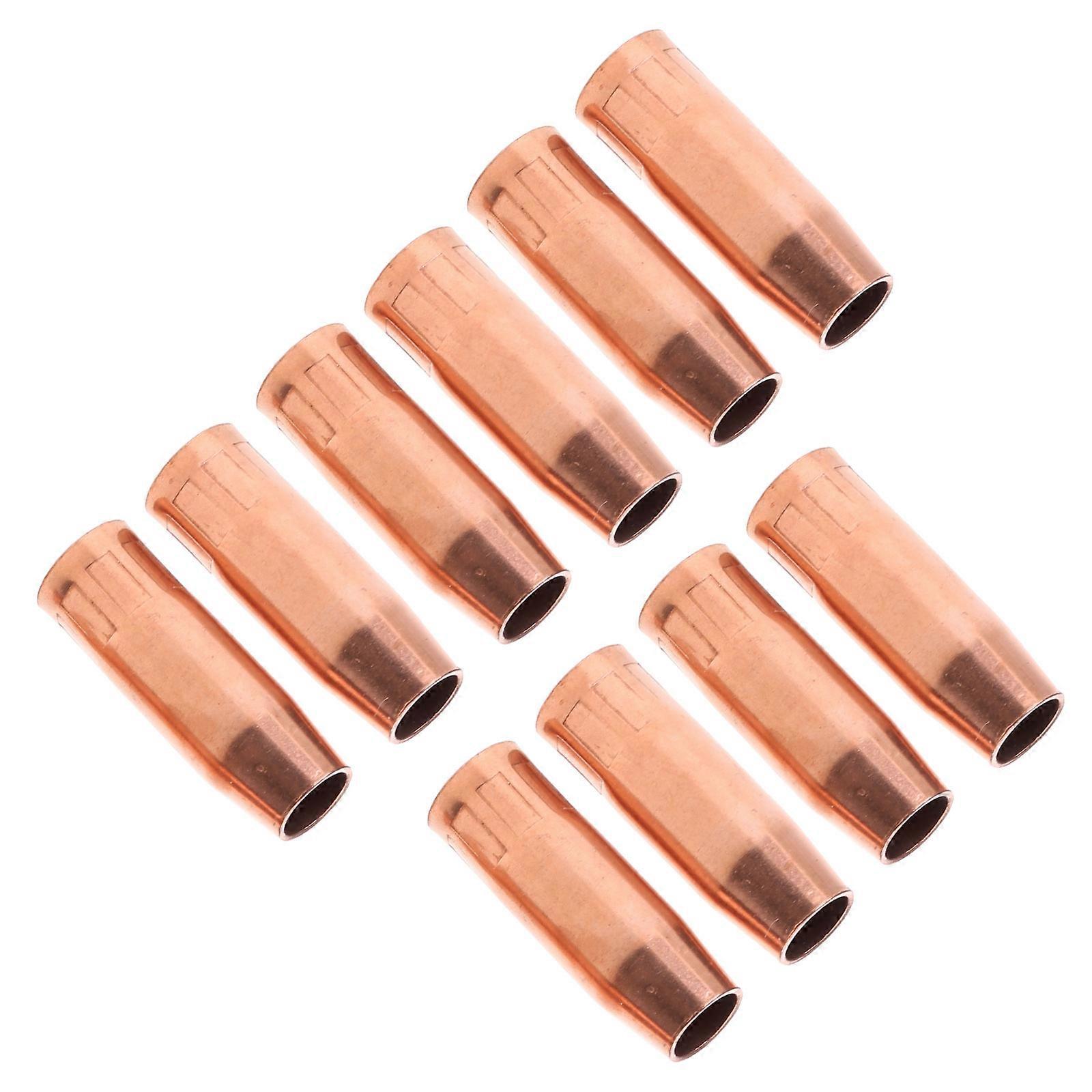 10 Pieces Gas Nozzle Euro Style MIG Welding Tip Suitable for Second Arc Welding Precision Applications for Home Office Multicolor