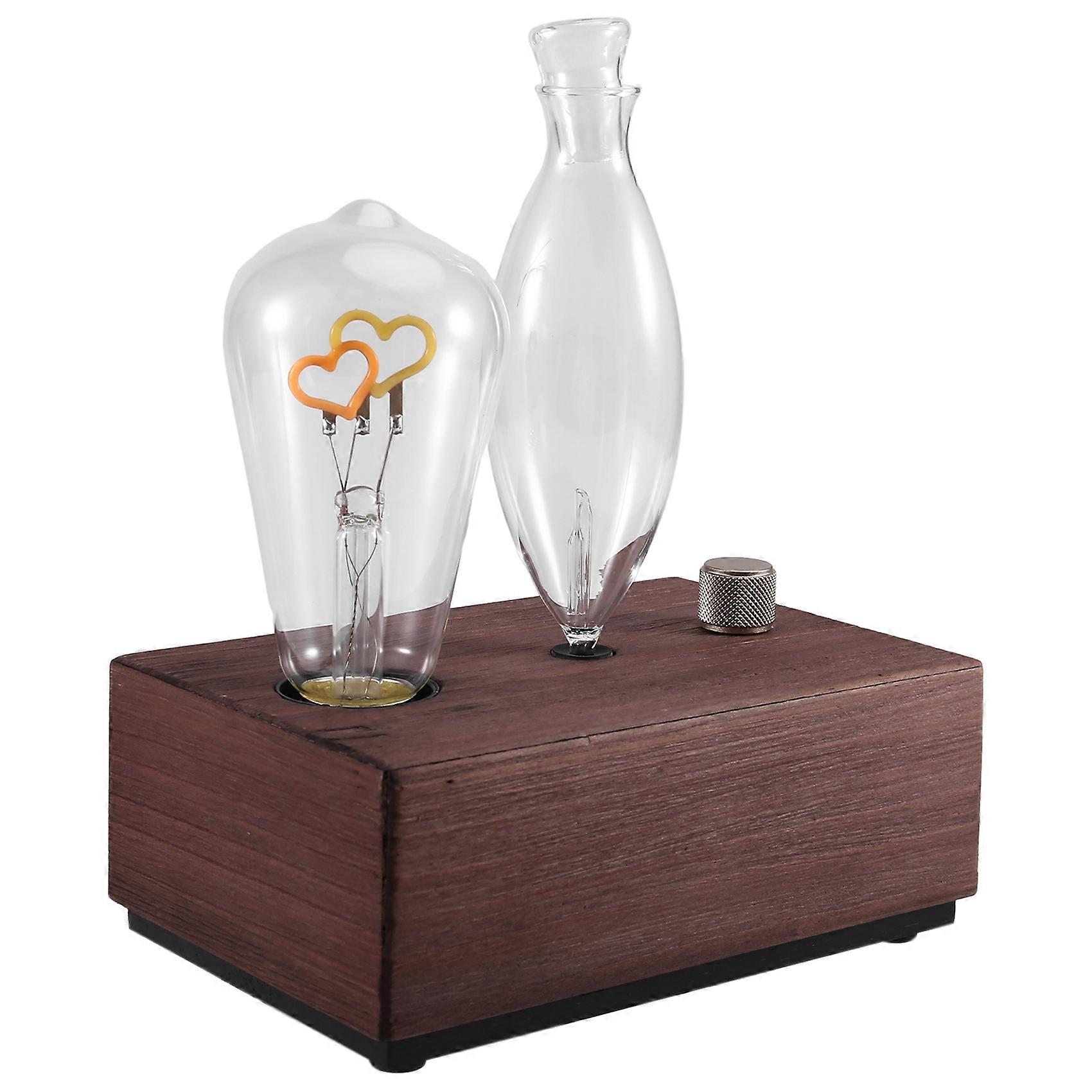 Vintage Aroma Diffuser with Tungsten Filament Lamp Essential Oil Diffuser Waterless Operated Aromatherapy Humidifier