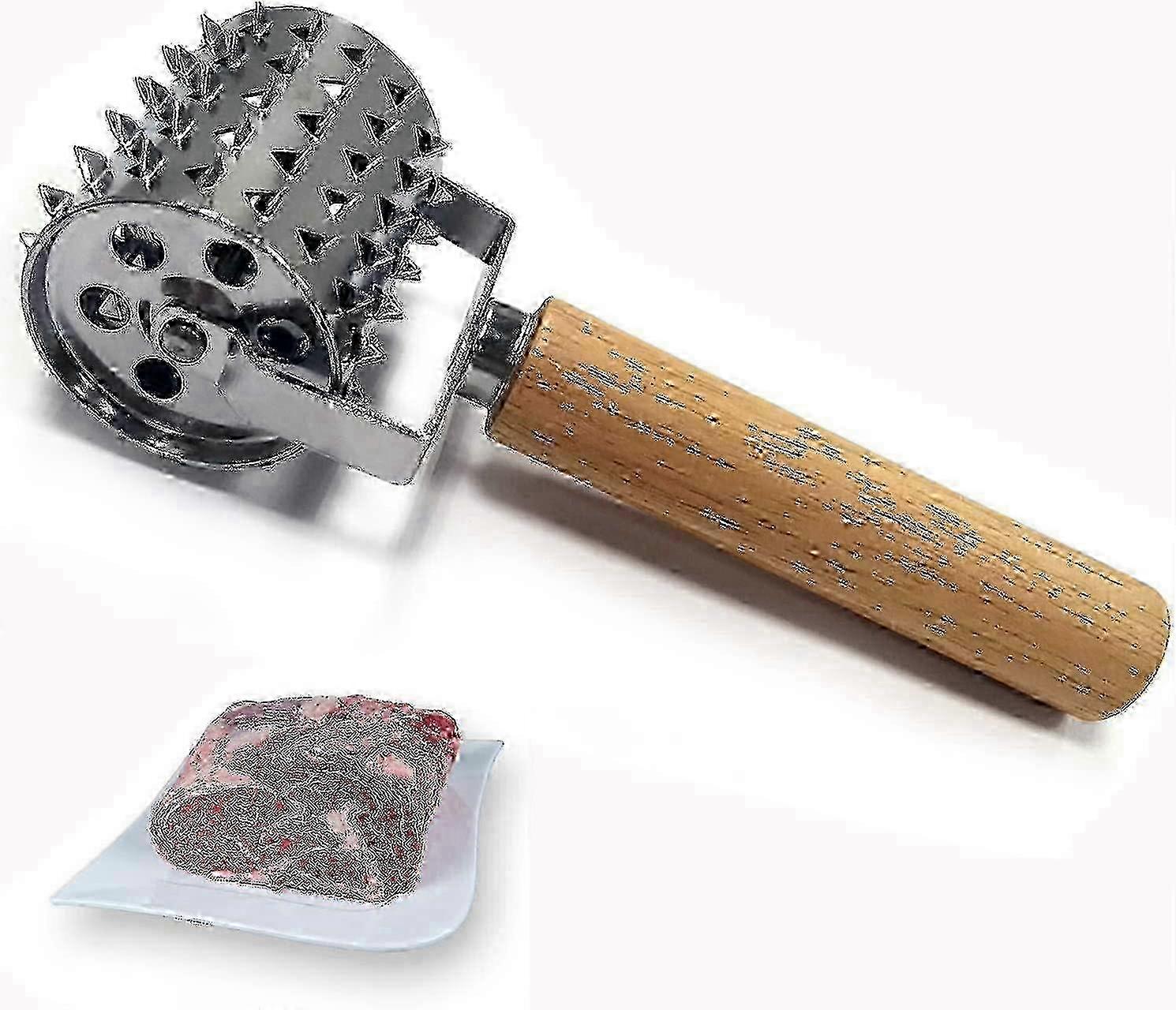 Stainless Steel Schnitzel Tenderizer with Comfortable Handle Design