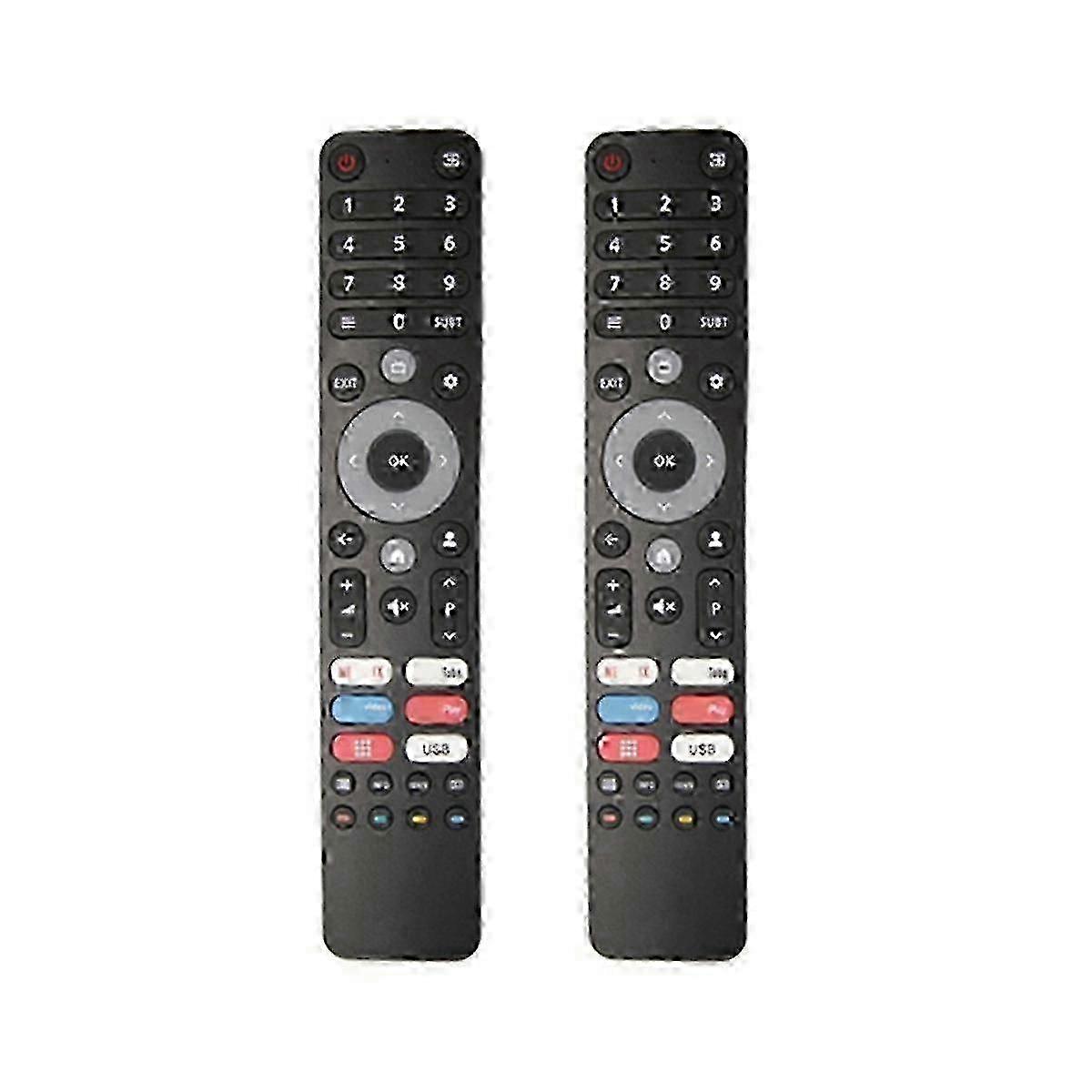w 2 Pcs Universal Smart TVs Remote Control for DEXP, Viomi, CHIQ - for Multiple Models,Infrared