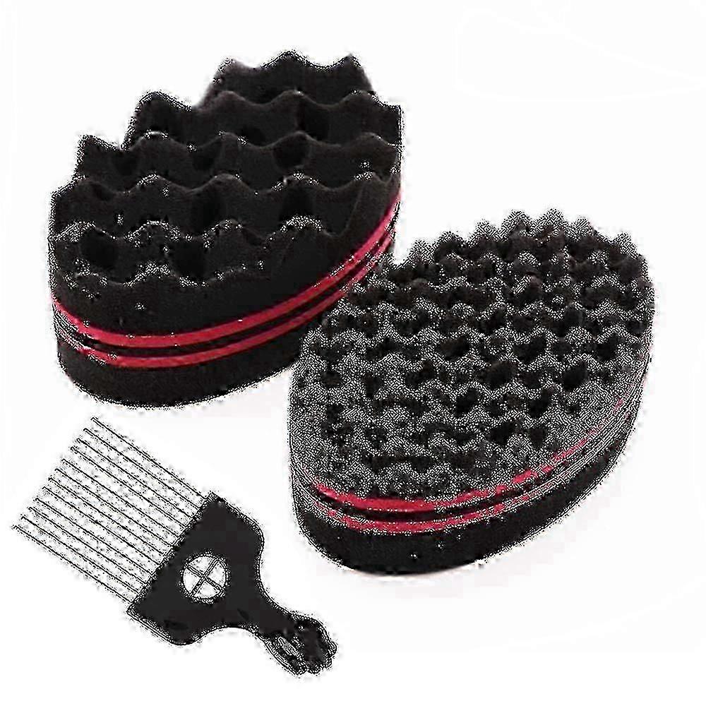 w Curl Sponge Twist Sponge Doppelseitiges Haarbrste Schwamm Haarschwamm Twist Curl