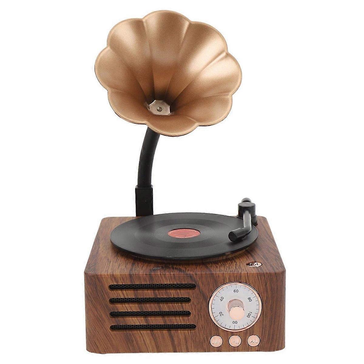 Retro Gramophone Shape Bluetooth Speaker Portable Box Wireless