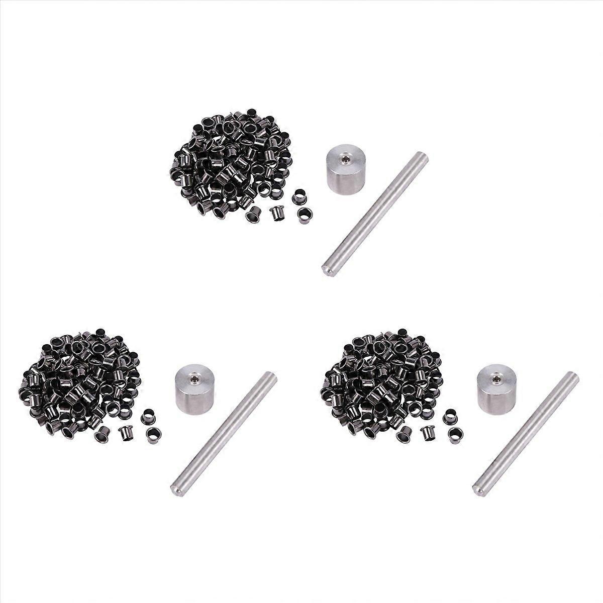 1Set Tools+100Pcs Rivets Installation Tools with Black Brass Nails