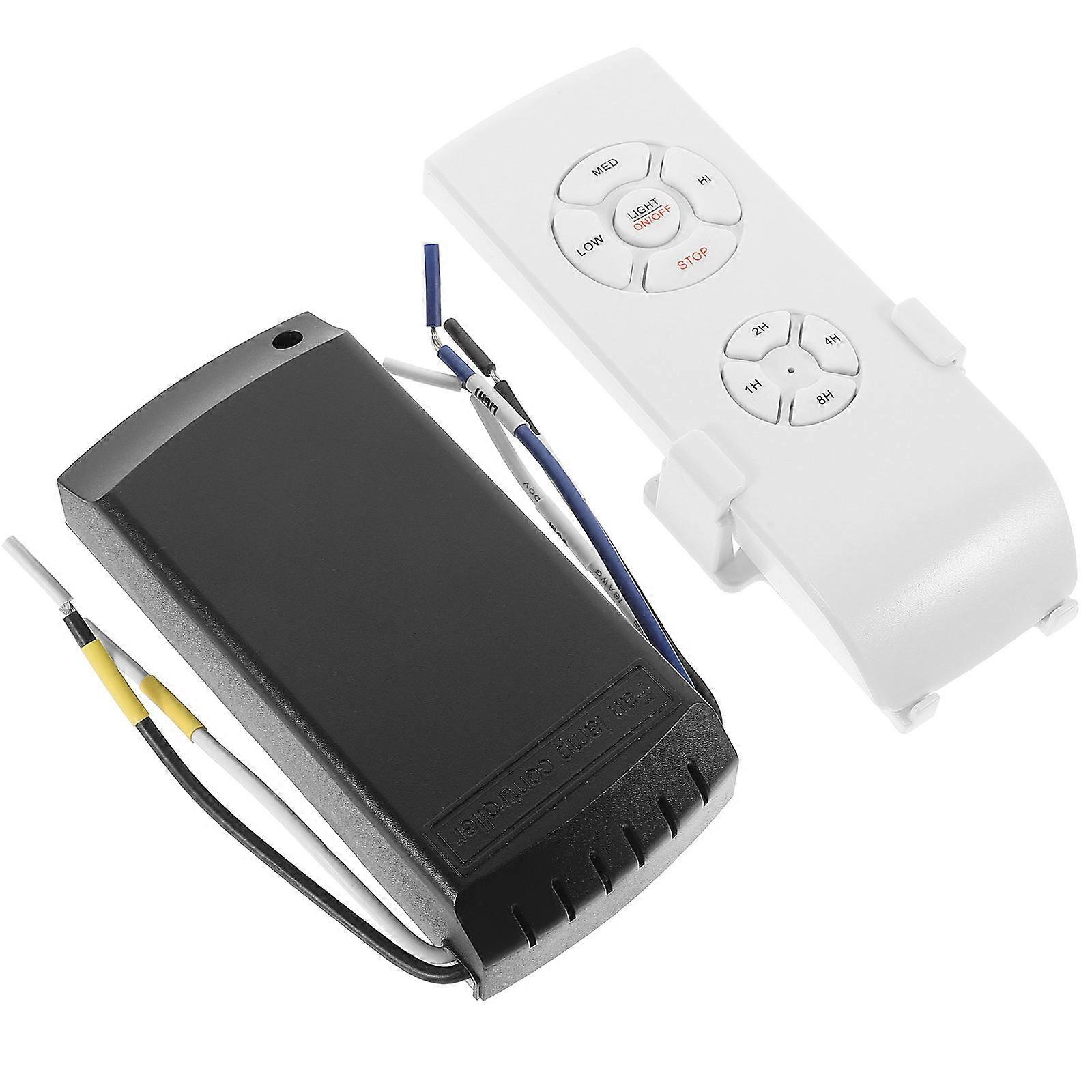 Universal Wireless Ceiling Fan Lamp Controller Kit Intelligent Timing Switch without Battery for Home Hotel Office