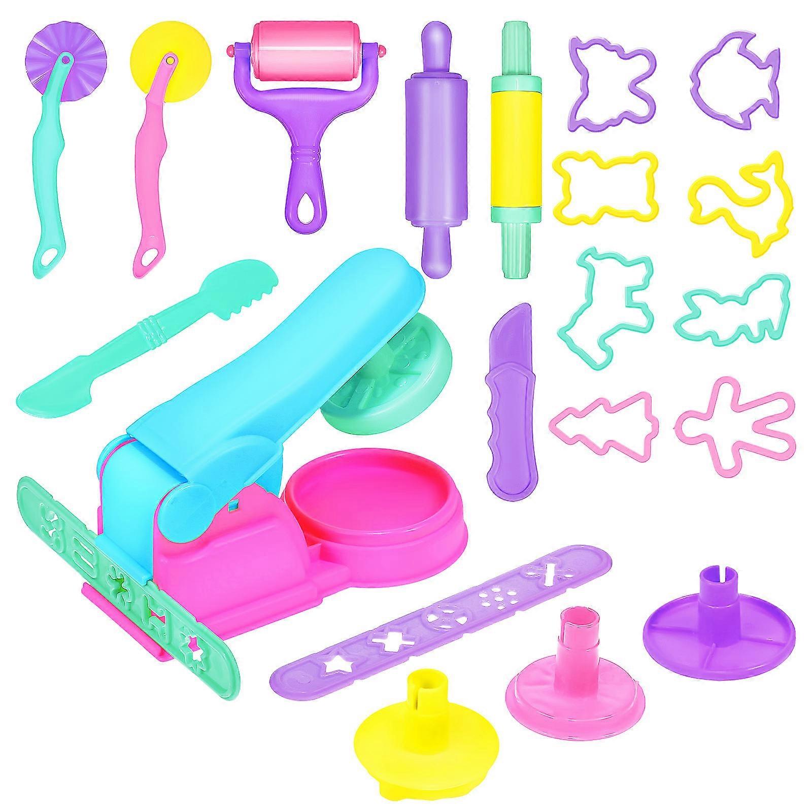 22pcs Dough Tools Kit Dough Mold Plastic Molds Animal Maker Clips Clay Modeling Tool Kit