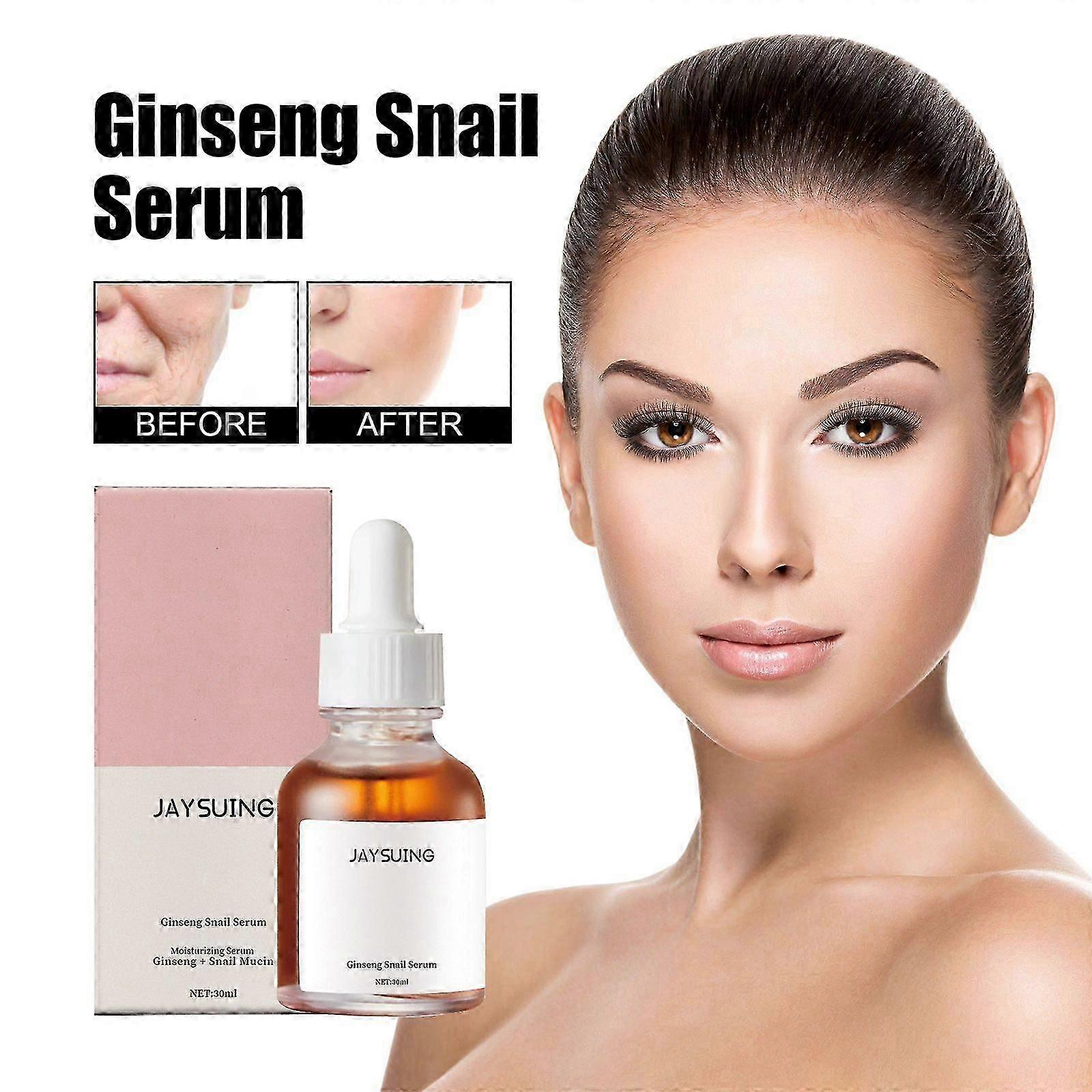 Ginseng Snail Essence - Rozjaśniające, nawilżające i przeciwzmarszczkowe serum do matowej skóry