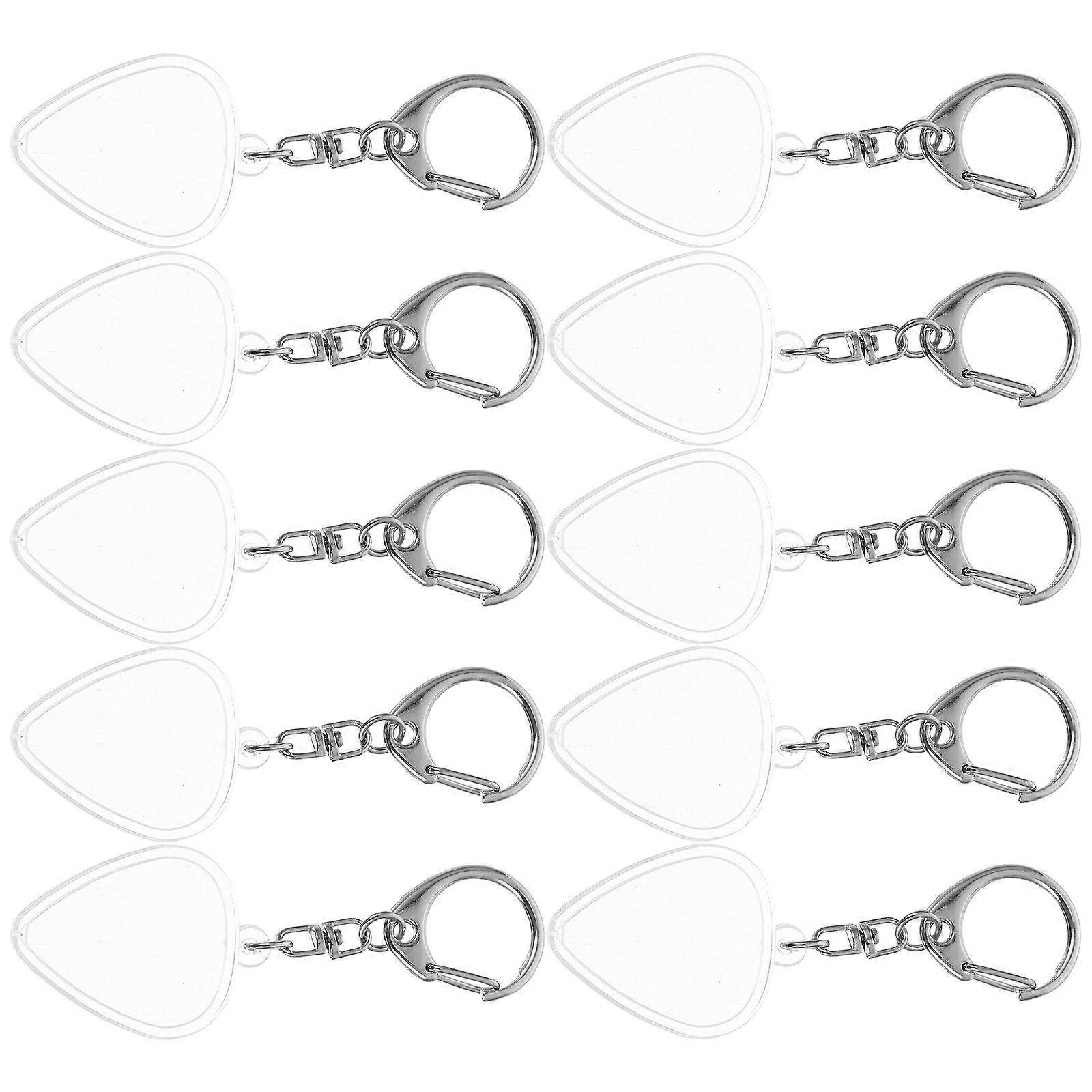 Guitar Plectrum Holder for 10Pcs Keychain Acrylic Pick Storage Box
