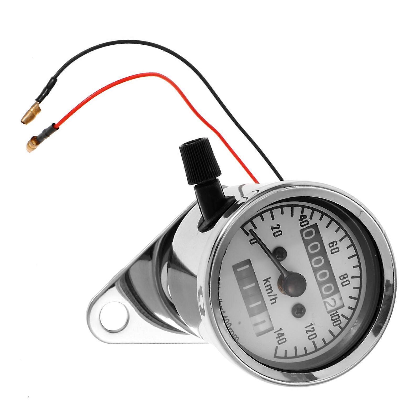 Motorcycle Speedometer Silver Multifunction Motorcycle Gauge with Multifunction Display