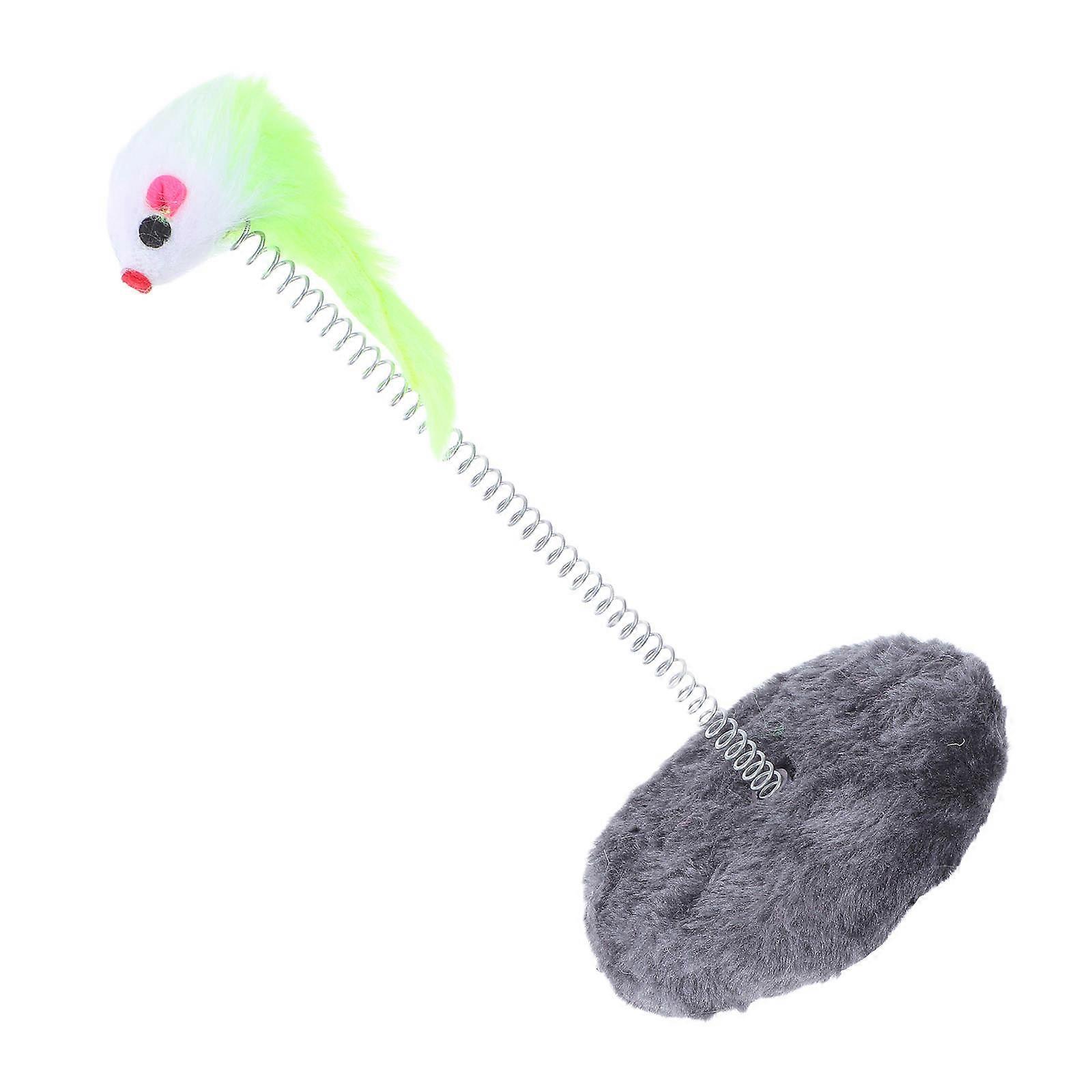 Cat Teaser Mouse Plush Toy for Fun with Spring Indoor Interactive
