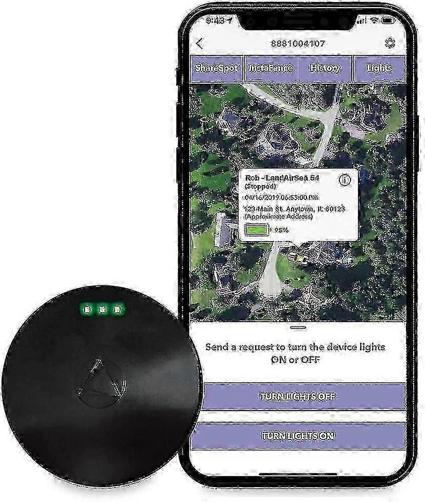 Rastreador GPS LandAirSea 54 4G LTE Soporte de imán impermeable para vehículos, activos y seguimiento de ancianos