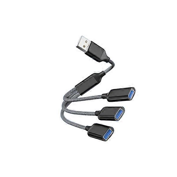 USB Hub Splitter - 3 Ports Black