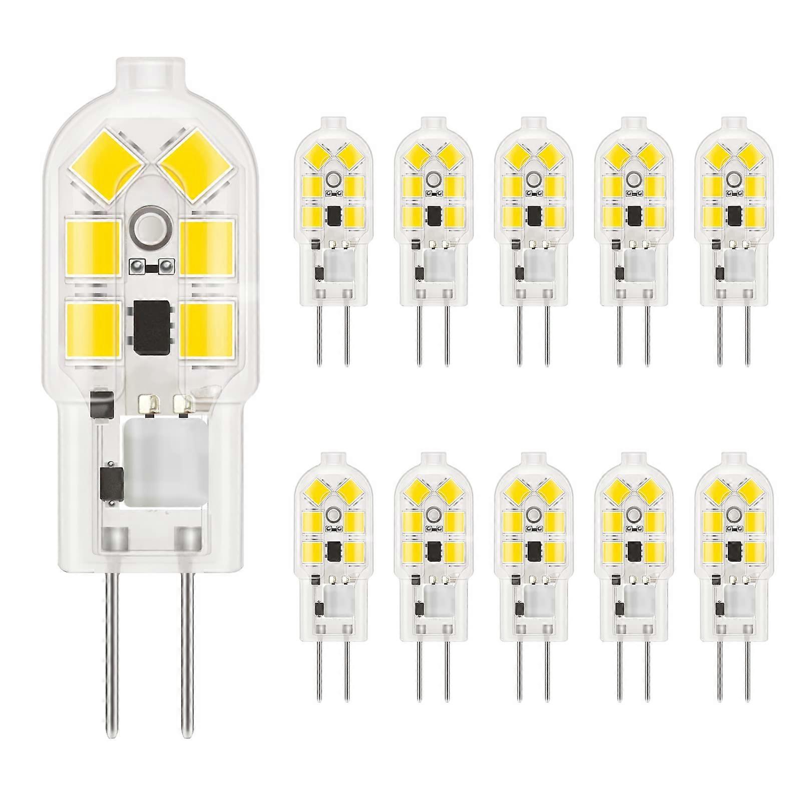G4 LED Bulb 12V Daylight White 5000K  CRI 98 Energy Saving 20W Halogen Equivalent Pack of 10