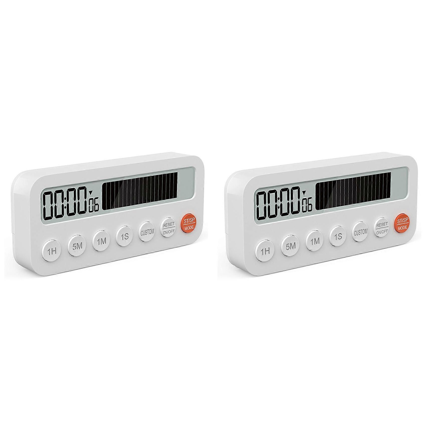 2X Digital Kitchen Timer Magnetic Kitchen Timer Clock Home Cooking Food Tools Timer for Kids Camping Classroom