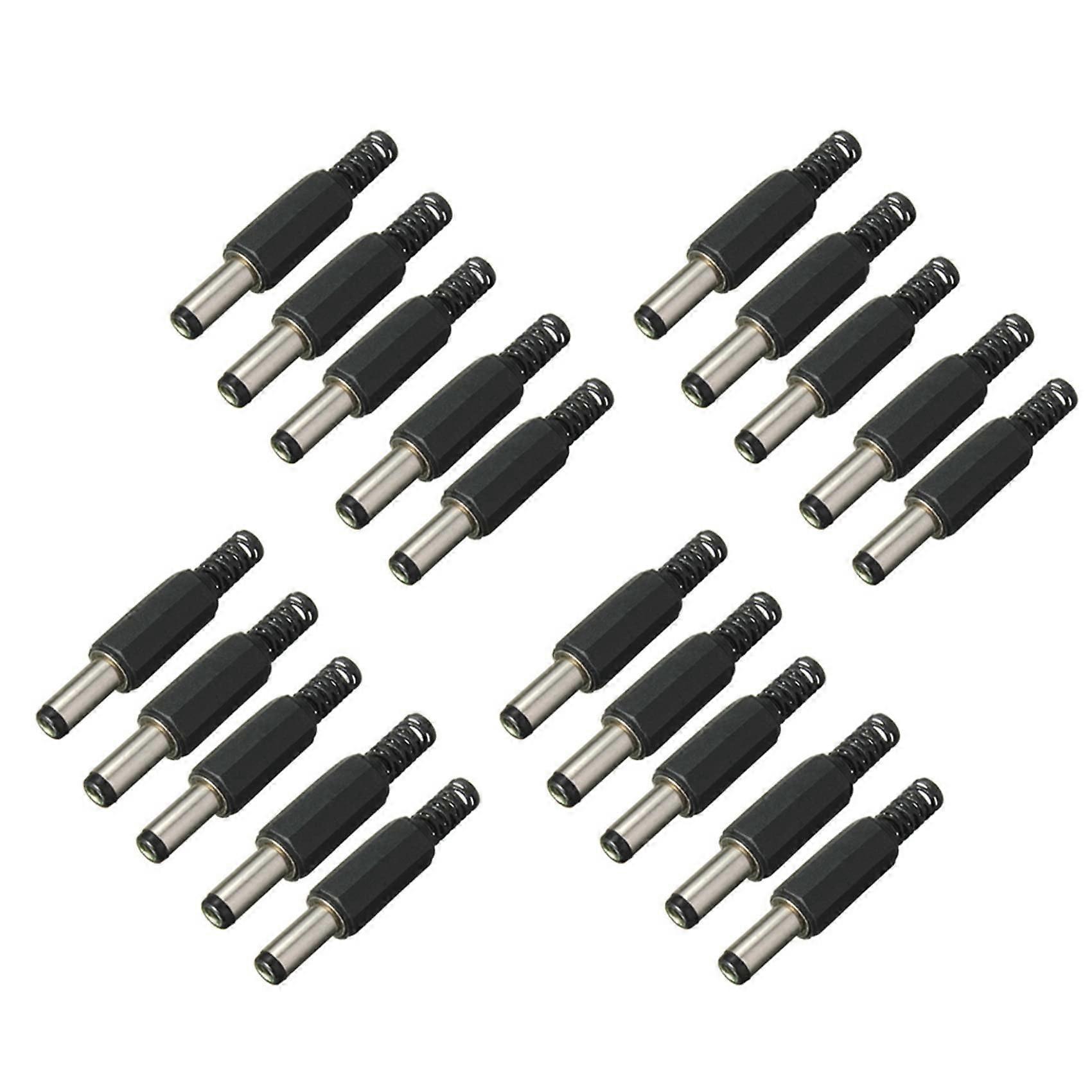 20 x 5.5 mm x 2.5 mm DC Jack Power Adapter Connector for Electronics, Compatible with Various Devices