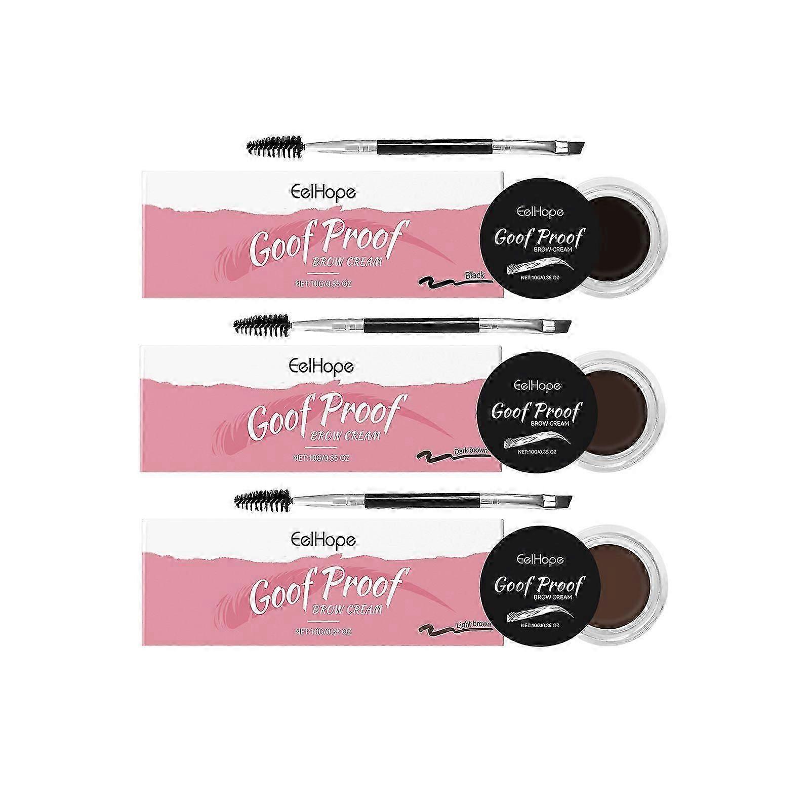 Waterproof Long-Lasting Eyebrow Cream with Moisturizing & Multi-Color Shades