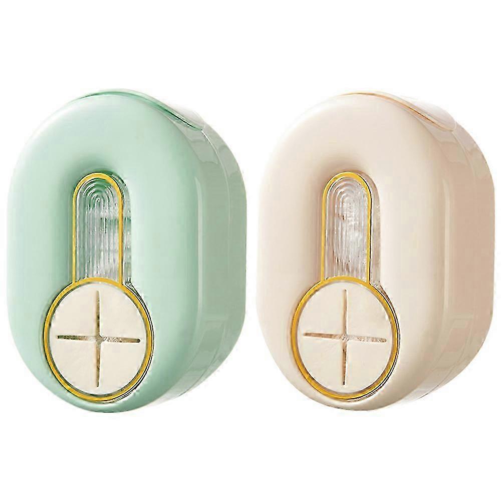 2Pcs Fresh Keeping Bag Storage Box Wall-Mounted Plastic Wrap Holder Trash Bag Container