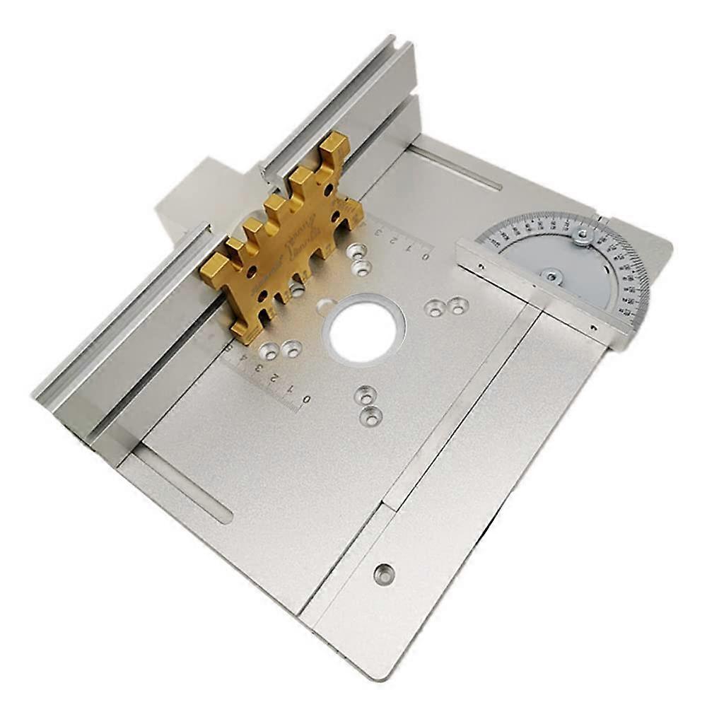 Set of 3 Aluminum Router Table Insert Plates with Miter Gauge for Woodworking 240x200mm