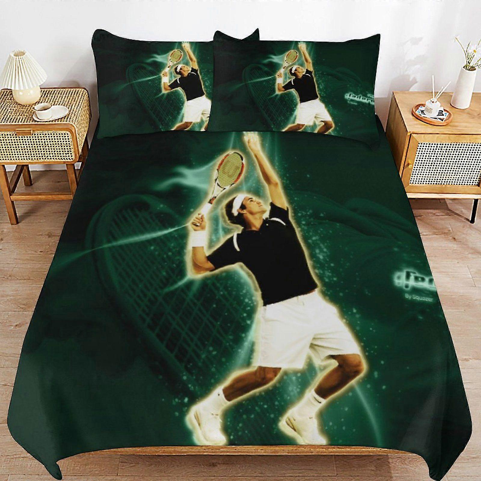 Roger federer Quick Clean Structure Long Wear Fit Minimal Surface Duvet Cover Sets Practical Bedding