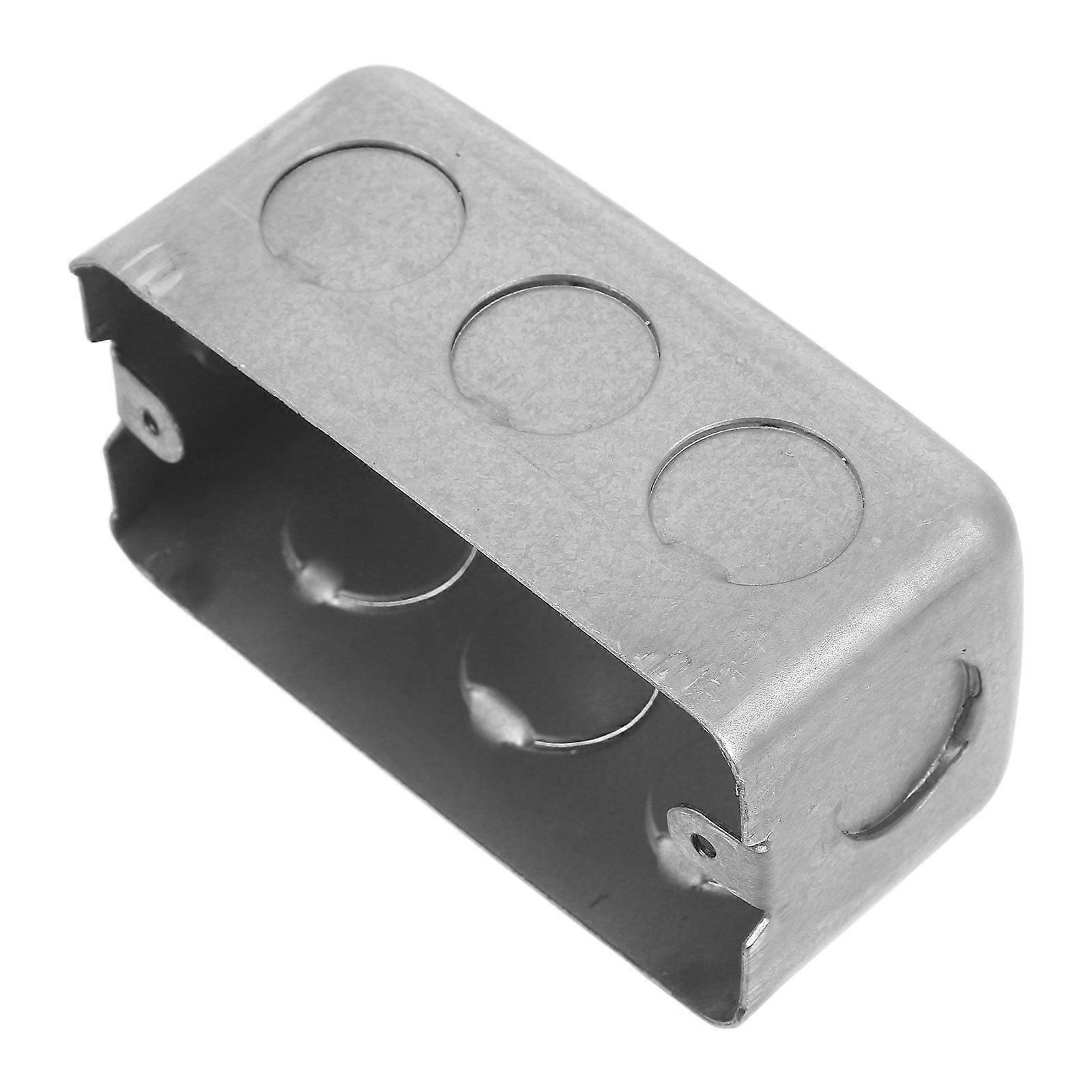 Metal Electrical Outlet Box for Connecting Various Electrical Needs Silver Iron Easy Installation 3.5 x 4.5 Inches