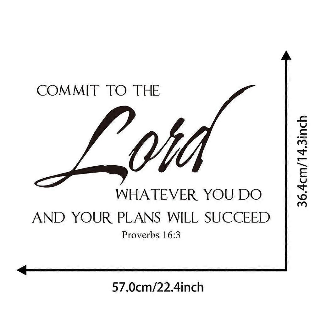 Biblical Quotes Wall Decor Wall Decal Religious Theme Home Decor Waterproof Removable 1Pack