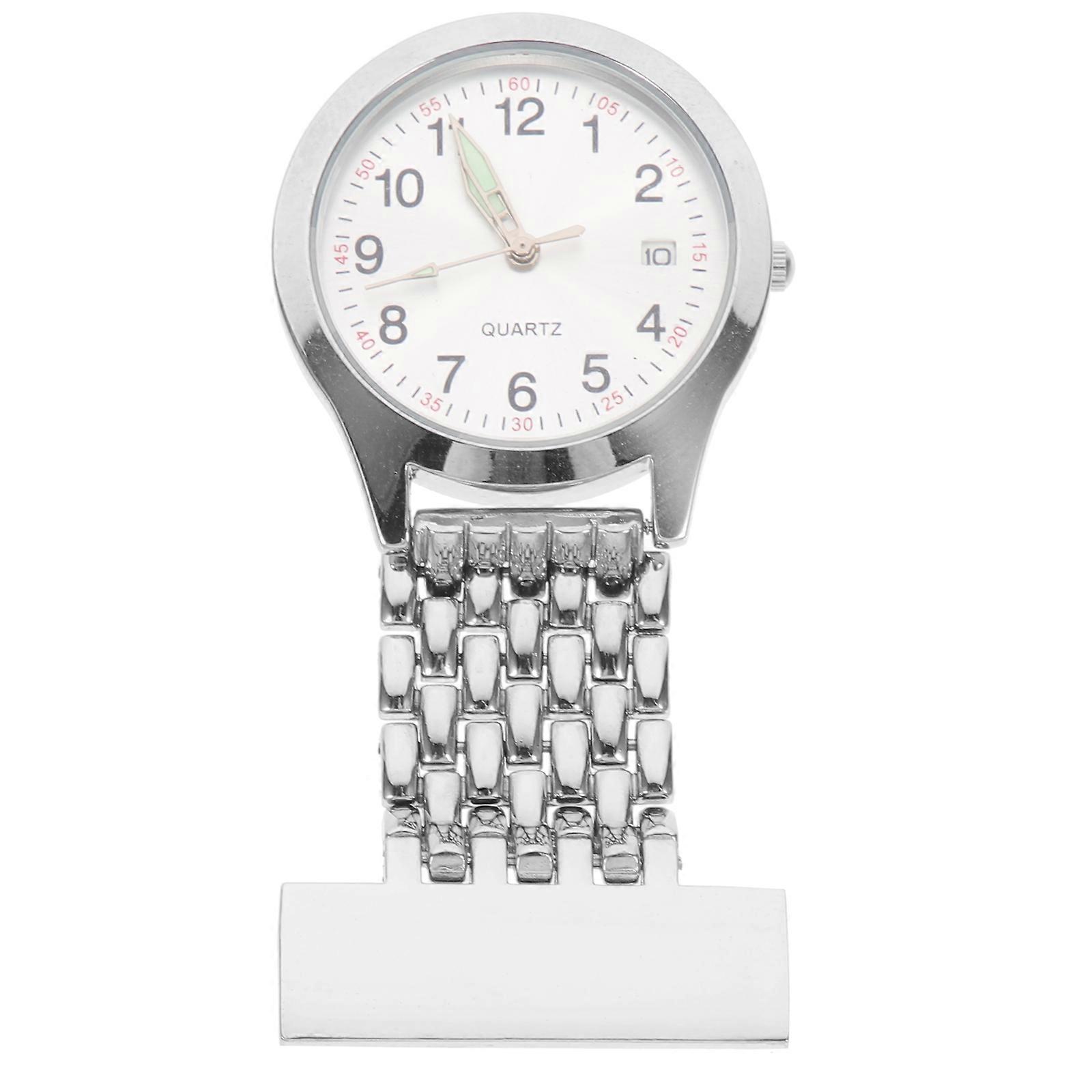 Silver Digital Display Nurse Watch Electronic Nurse Watch
