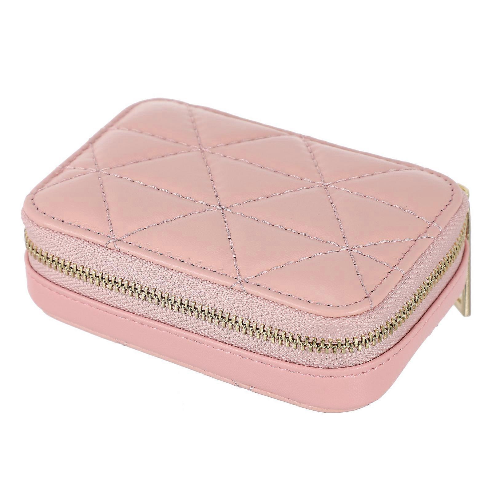 Makeup Storage Lipstick Bag with Mirror 2Pcs Compact Portable Pouch