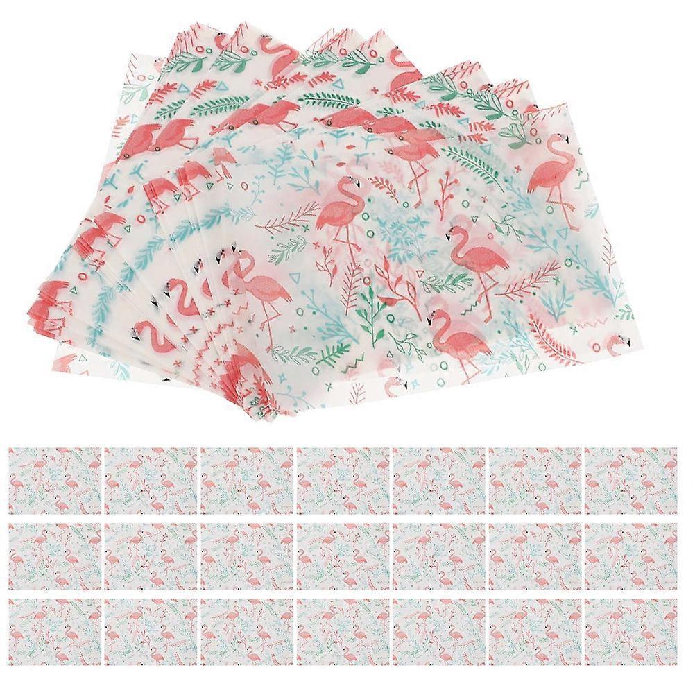 Candy Wrappers Nougat Candy Wrappers for Wrapping 200 Sheets Flamingo Pattern