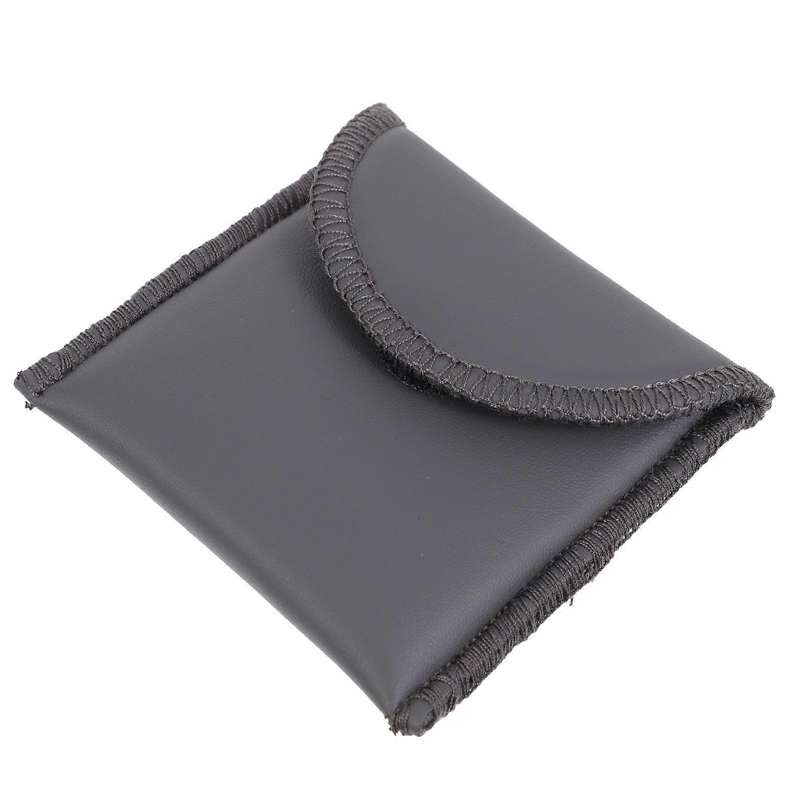 Practical Hearing Aid Storage Pouch for Storing 1Pcs PU Organizer Black
