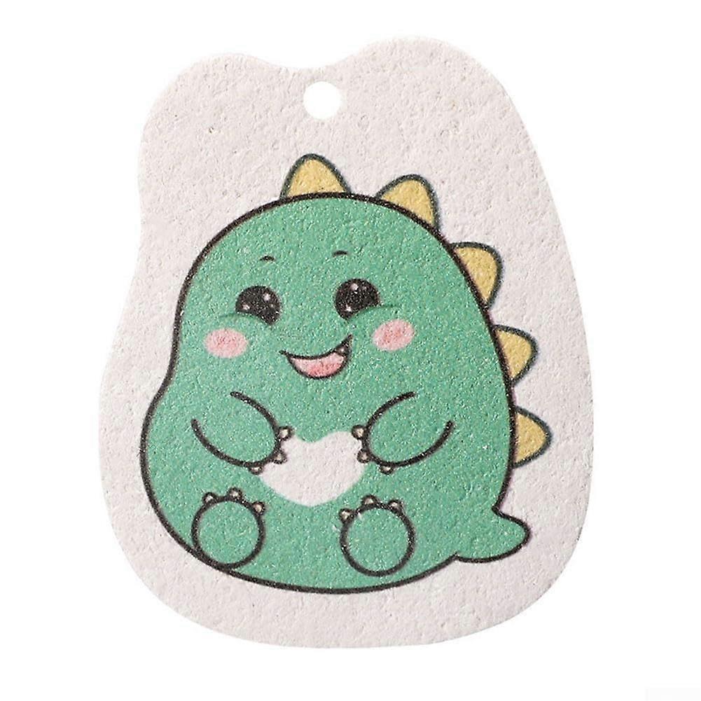 NonCompressed Wood Pulp Sponge for Kitchen Oil Removal with Hanging Loop, Soft 6x8cm Green