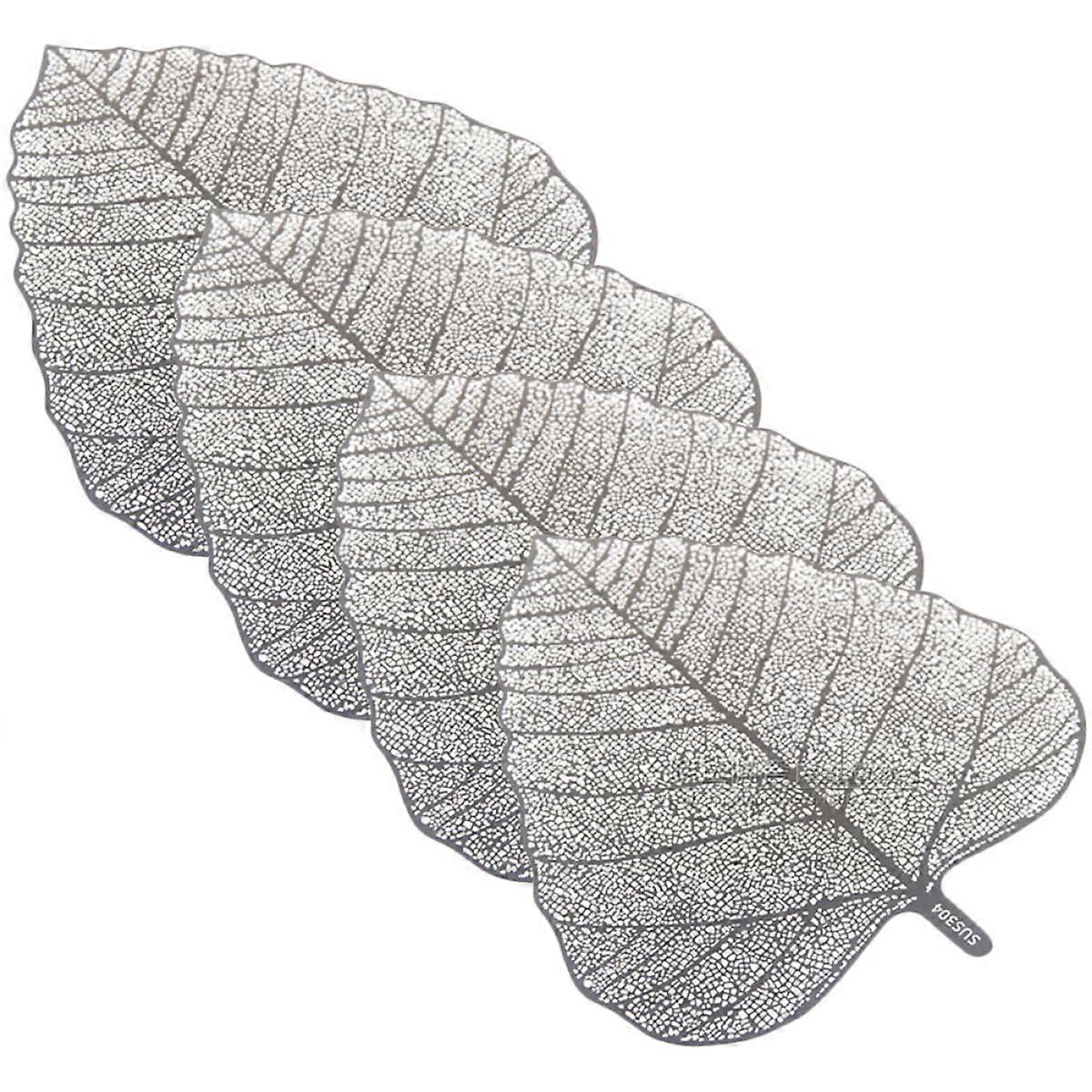 4pcs Stainless Steel Leaf Pattern Tea Infusers Mesh Strainers for Loose Leaf Brewing Home or Office