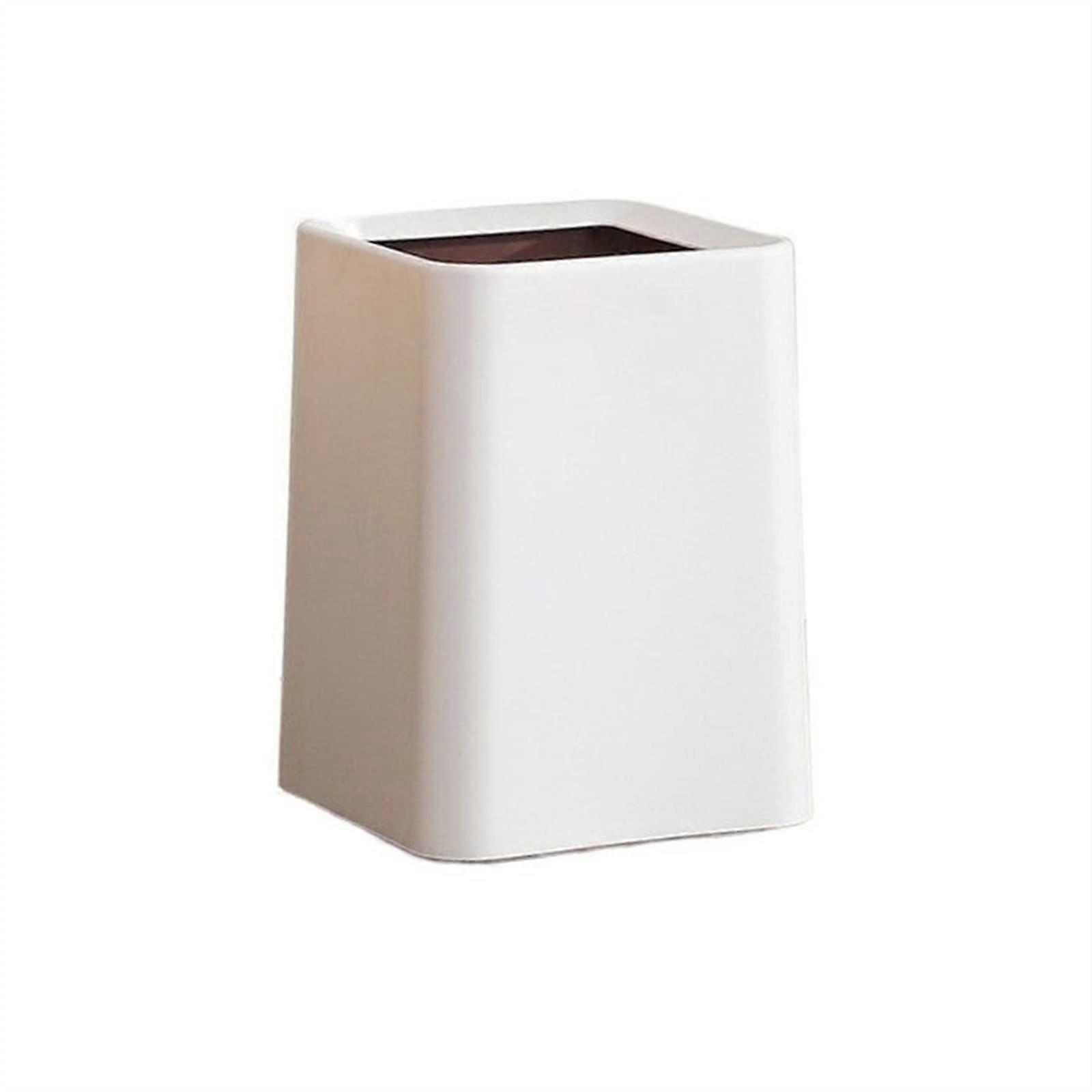 10L Square Trash Can with Lid, DoubleLayer Wastebasket for Home Kitchen Office, Large Capacity