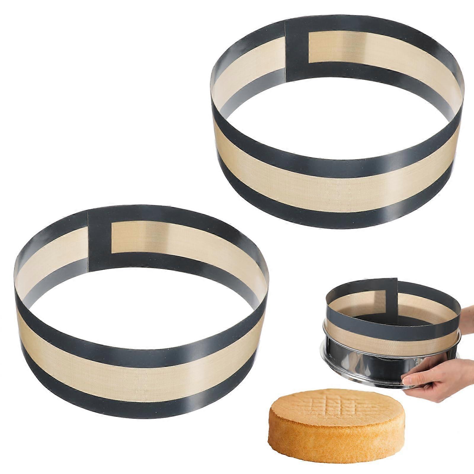 Silicone Baking Mat Set for 10 Inch Springform Pan, NonStick LeakProof Reusable Cheesecake Liner