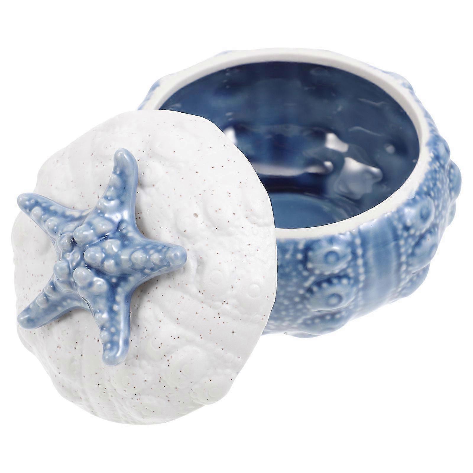 Ocean Style Jewelry Box Ceramic Storage Holder for 1Pcs