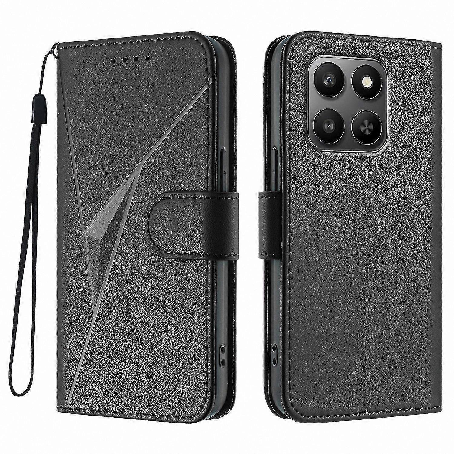 Smartphone Leather Case with Triangle Design and Lanyard for 400 Series Compatible Models