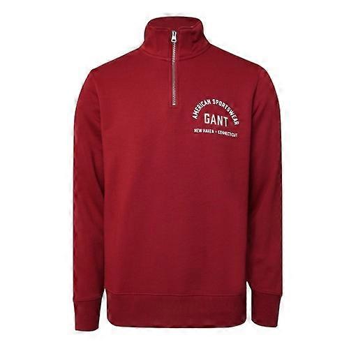 Gant Mens Graphic Quarter Zip Sweatshirt