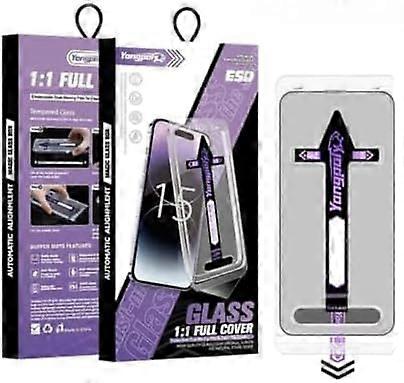 Auto-Alignment Privacy Glass Screen Protector for iPhone with Full Coverage One Touch Install (iPhone 15)