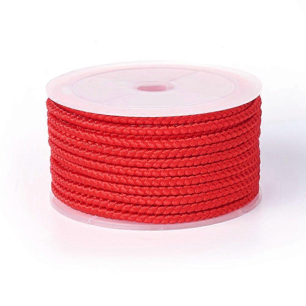 Polyester Cord Red 3mm 8.74 yards(8m)/roll