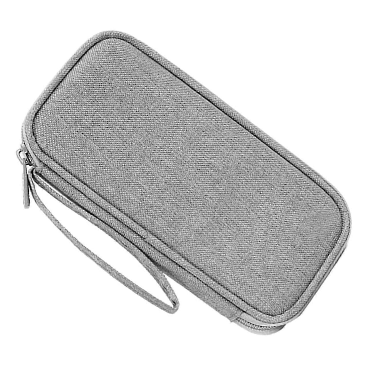 Cable Organizer Case Polyester Electronics Accessories Storage Bag for Travel Office Home Grey
