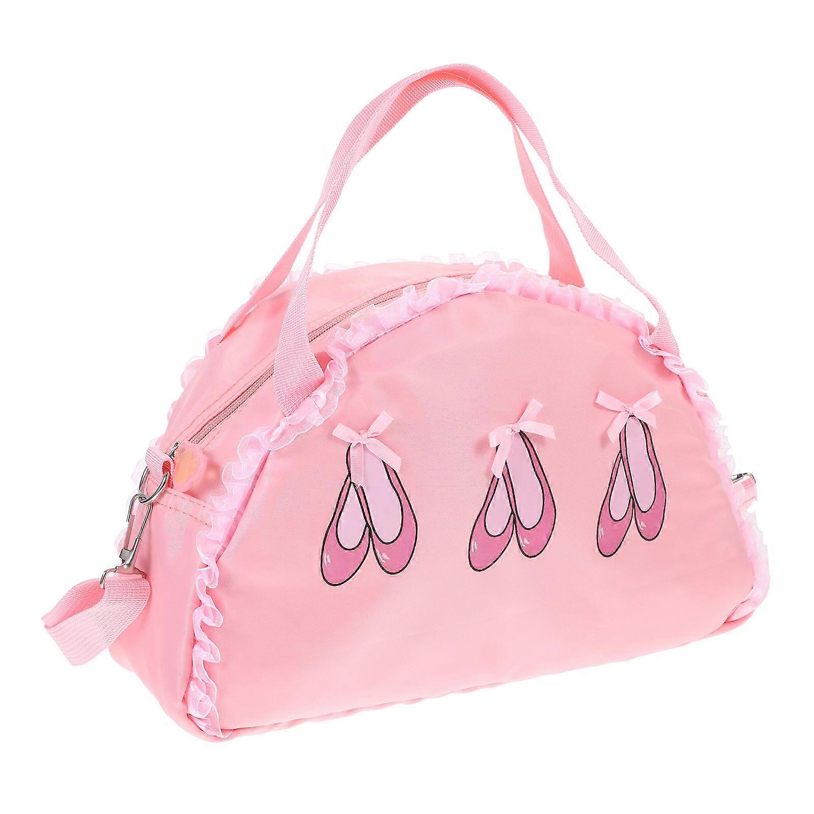Dance Bag Children Dance Bag for Storage with Adjustable Straps Pink