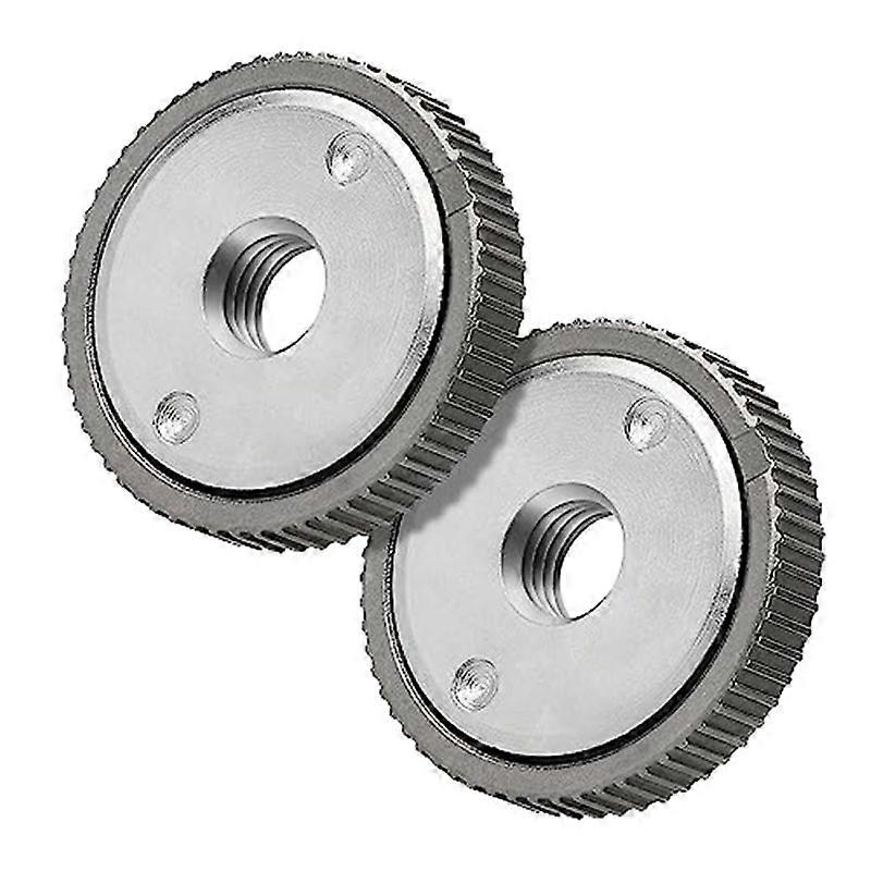 2PCS M14 Quick Release Vinkelslip Spännfläns Mutter-Silver