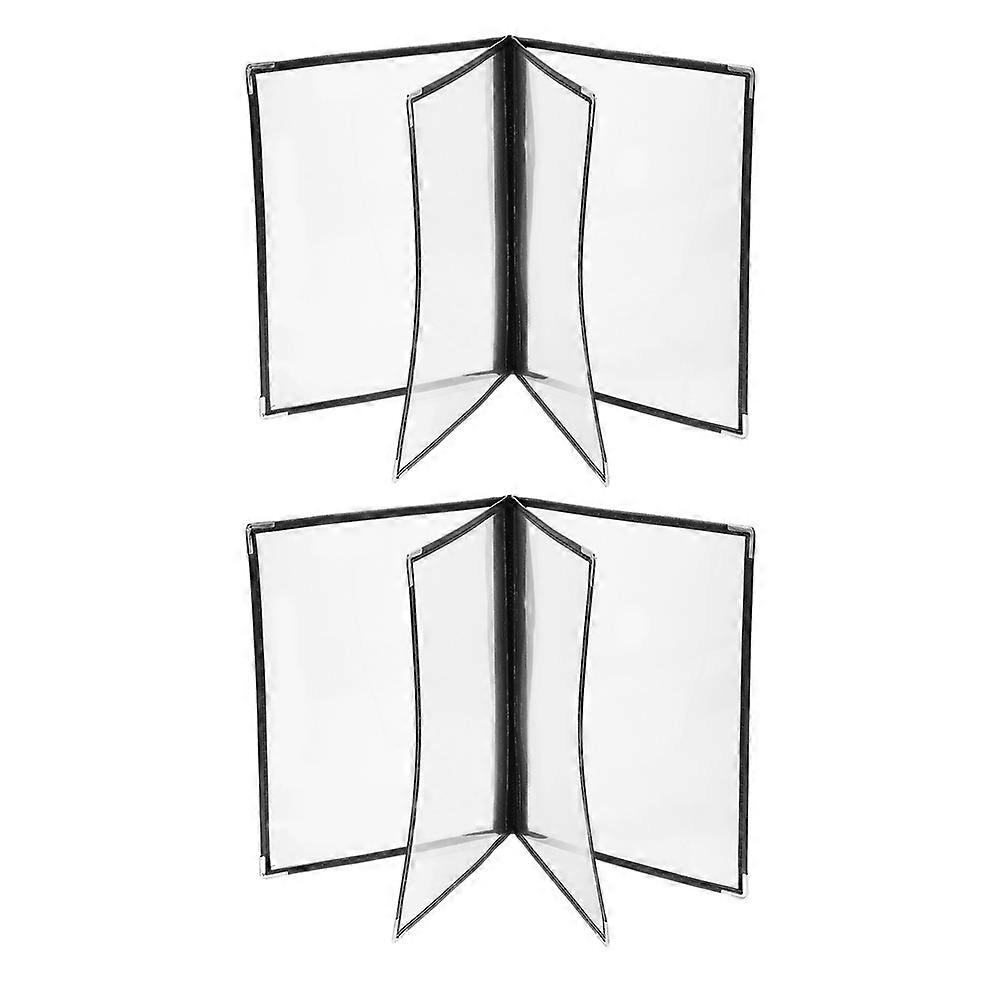 PVC Menu Holder Clear Restaurant Menu Covers 2Pcs Set