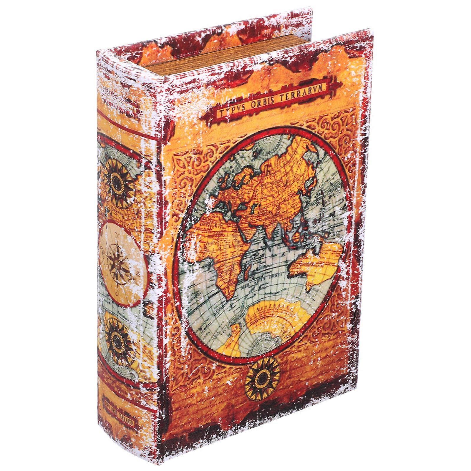 Book Shaped Trinket Storage Box Pu Material Family Use 1Set