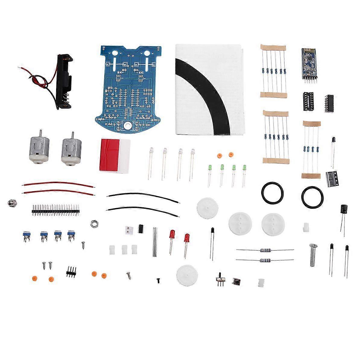D2-6 Bluetooth Remote Control Car Kit Induction Tracking Obstacle Avoidance C51 Microcontroller Smart Car Welding DIY