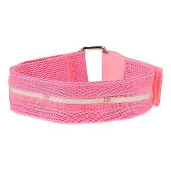 Pinkes LED-Leuchtarmband für Nachtläufe und Outdoor-Aktivitäten