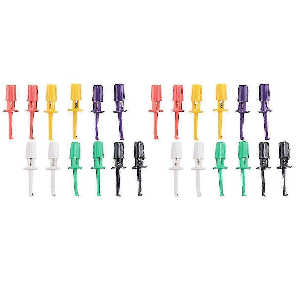 6-Color 12-Piece Test Probe Hook Mini IC Test Hook SMD Wire Kit