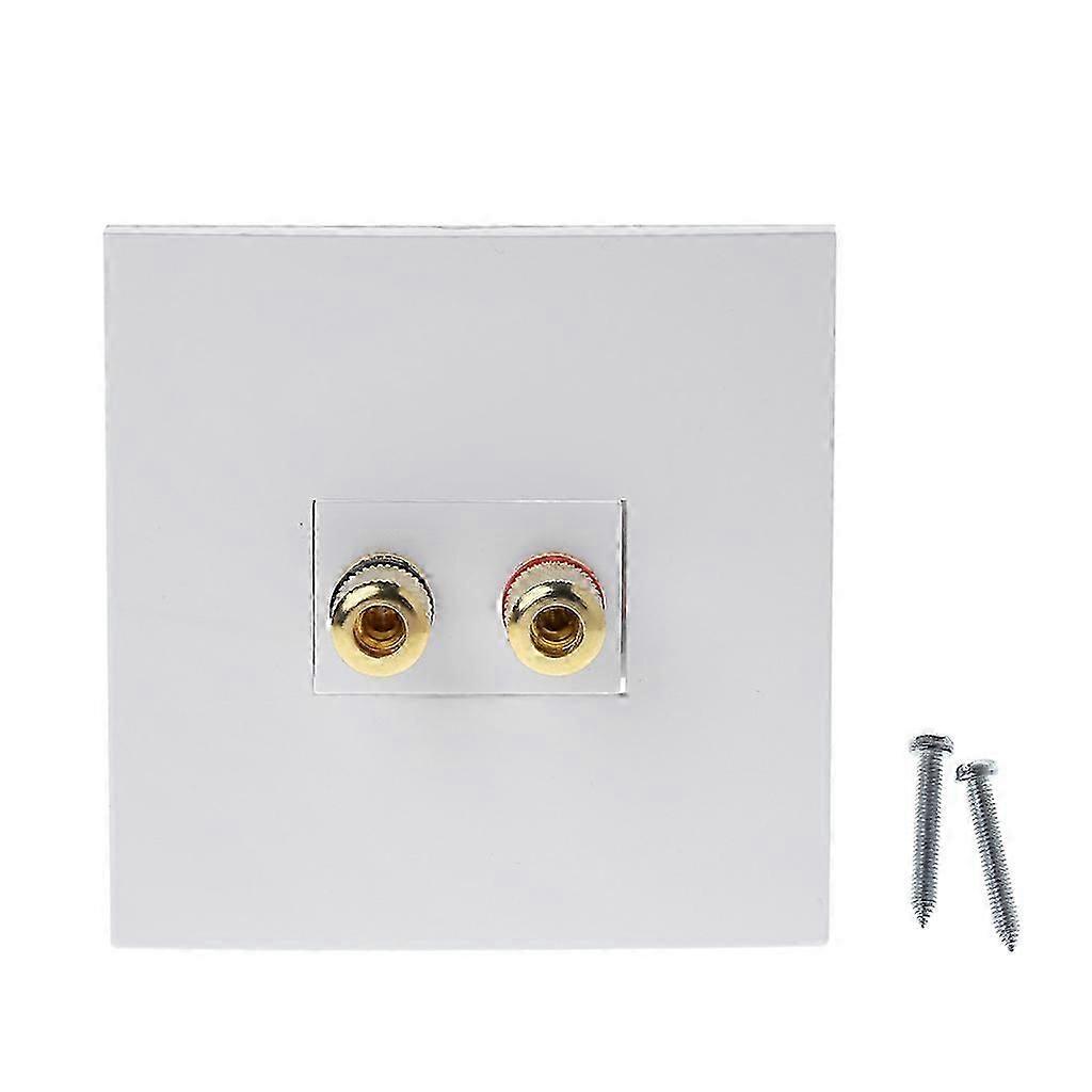 Wall Socket Banana Jack 2 Binding Post Left Right Channels Speaker Connector