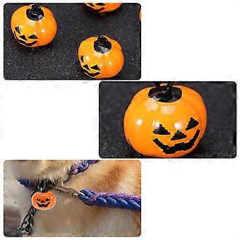 5 Stück Halloween Kürbis Anhänger Haustier Ring Charm Kürbis Haustier Halsband