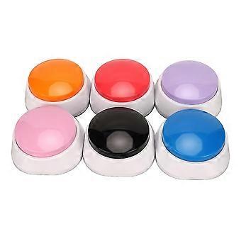 6Pcs Voice Recording Button Dog Talking Buttons Pet Training Buzzer Compatible withPet Training Orange Blue Red Pink Purple Black