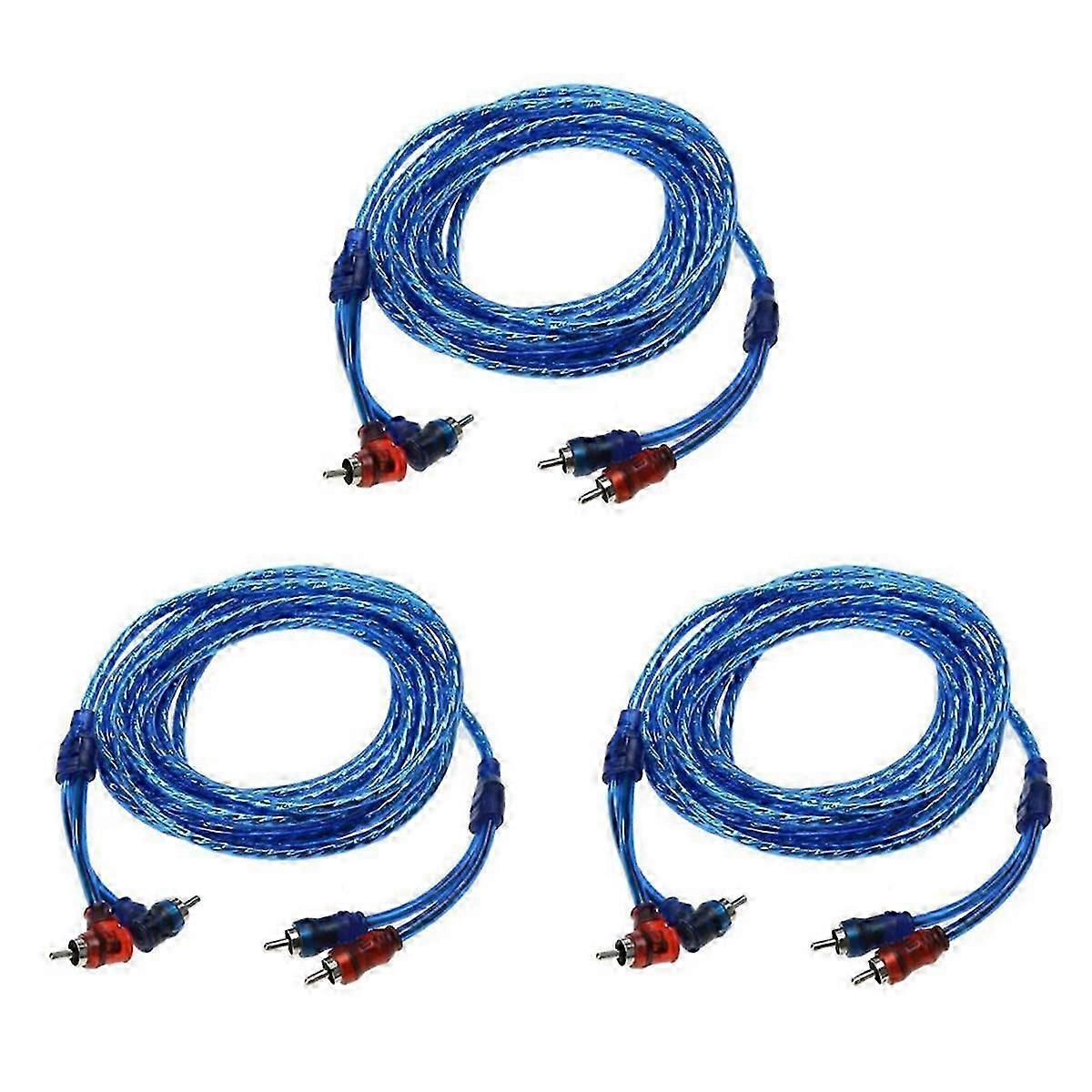 5M RCA Audio Cable, 2 Male to 2 Male, Pure Copper, for Car Stereo Amplifier Home Theater