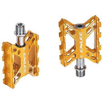 Pedały do rowerów górskich Aluminiowe antypoślizgowe pedały rowerowe MTB CNC Złote